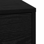 Bedside Cabinet Black Oak 38 x 34 x 61 cm Engineered wood