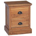 Bedside Table Natural 40 x 30 x 50 cm Solid Teak Wood