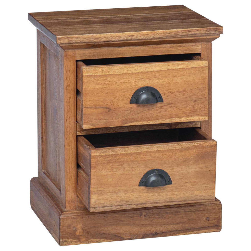 Bedside Table Natural 40 x 30 x 50 cm Solid Teak Wood