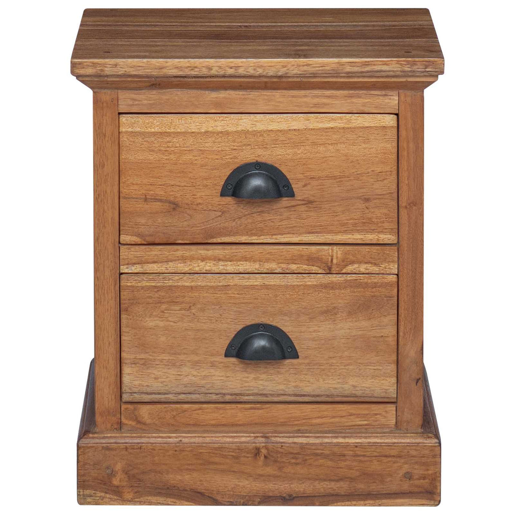 Bedside Table Natural 40 x 30 x 50 cm Solid Teak Wood