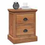 Bedside Table Natural 40 x 30 x 50 cm Solid Teak Wood