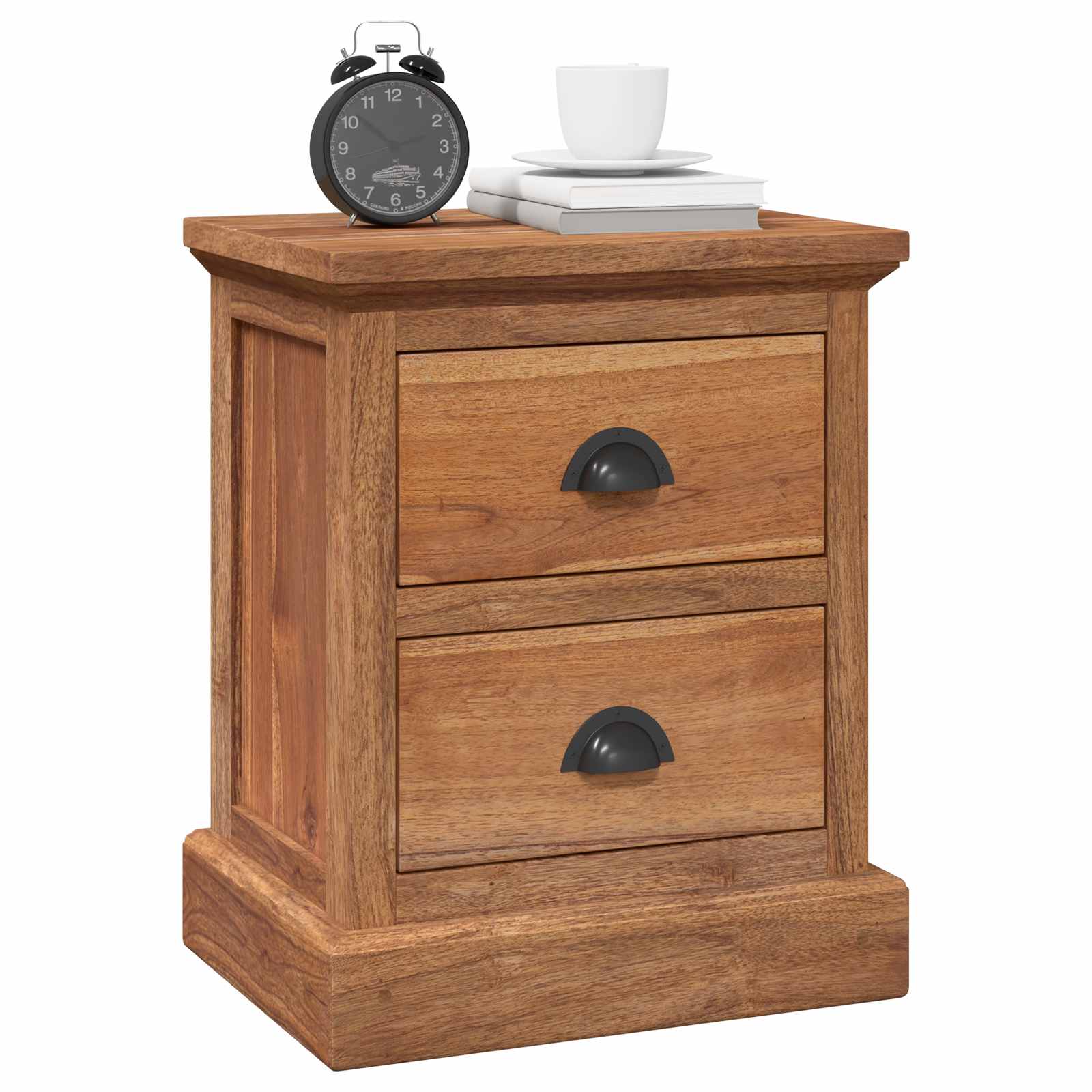 Bedside Table Natural 40 x 30 x 50 cm Solid Teak Wood