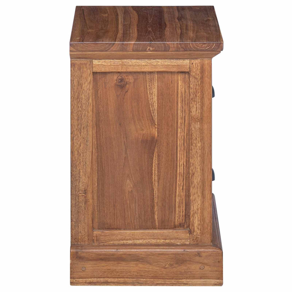 Bedside Table Natural 40 x 30 x 50 cm Solid Teak Wood