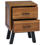 Bedside Table Natural 40 x 35 x 55 cm Solid Teak Wood