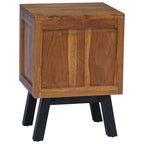 Bedside Table Natural 40 x 35 x 55 cm Solid Teak Wood