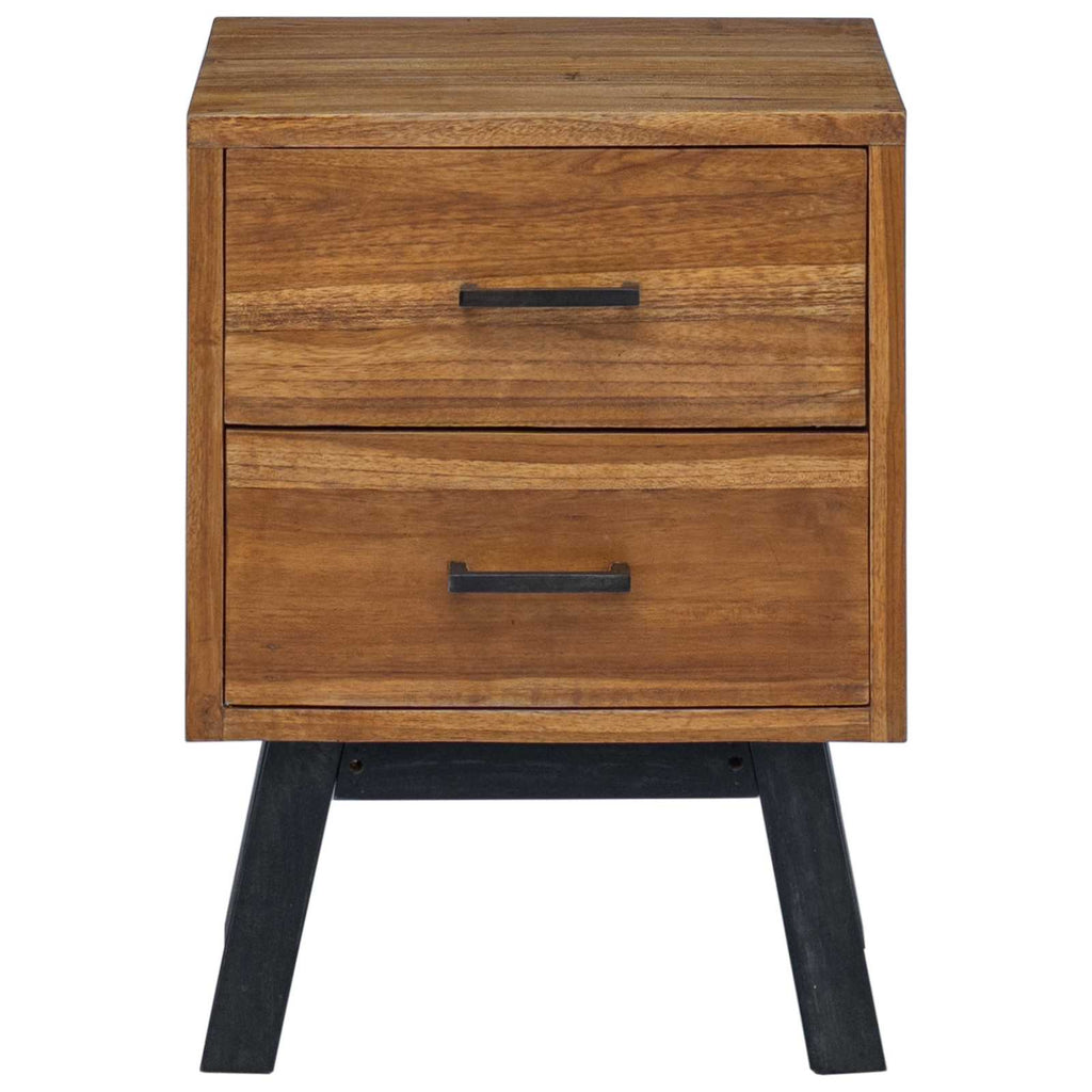 Bedside Table Natural 40 x 35 x 55 cm Solid Teak Wood