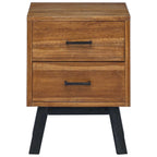 Bedside Table Natural 40 x 35 x 55 cm Solid Teak Wood
