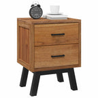 Bedside Table Natural 40 x 35 x 55 cm Solid Teak Wood