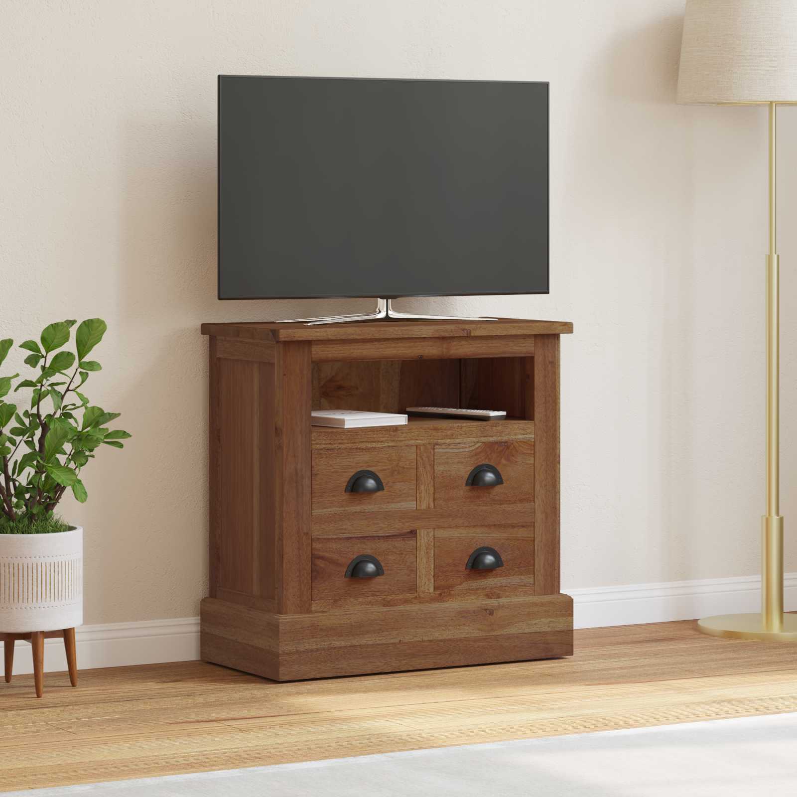 Storage Cabinet Natural 60 x 30 x 60 cm Solid Teak Wood