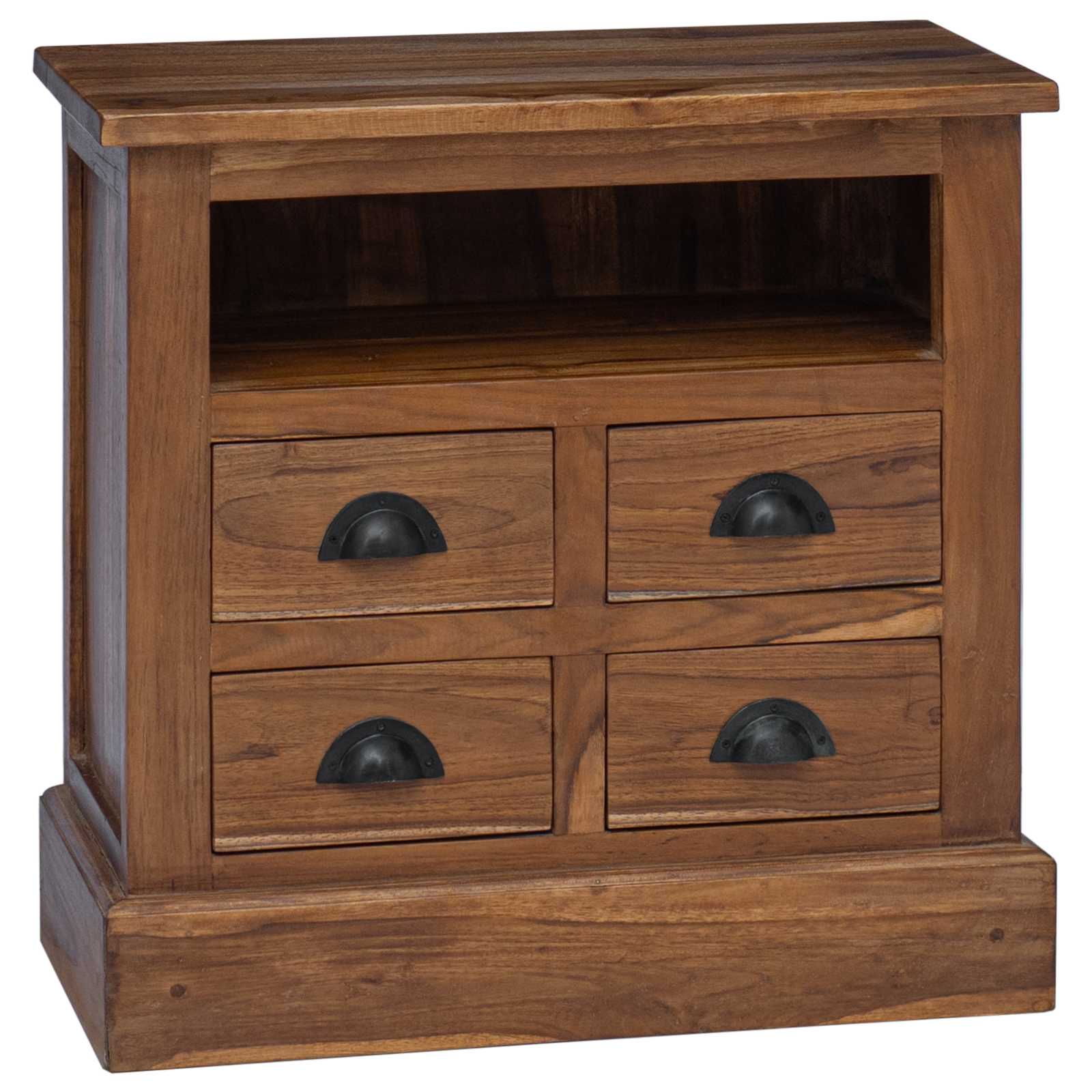 Storage Cabinet Natural 60 x 30 x 60 cm Solid Teak Wood