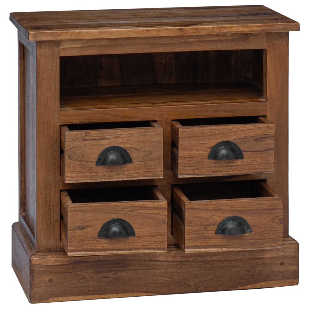 Storage Cabinet Natural 60 x 30 x 60 cm Solid Teak Wood