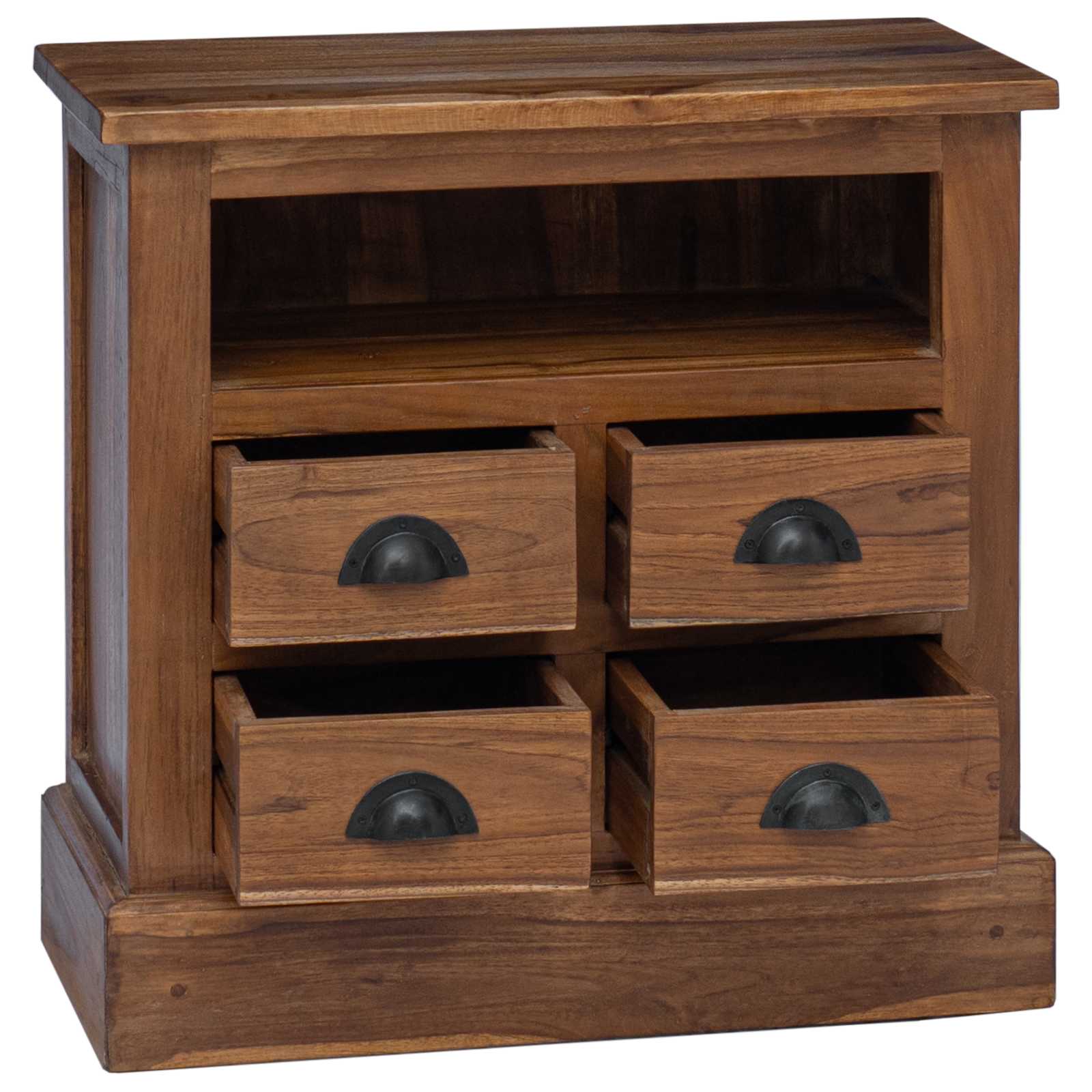 Storage Cabinet Natural 60 x 30 x 60 cm Solid Teak Wood