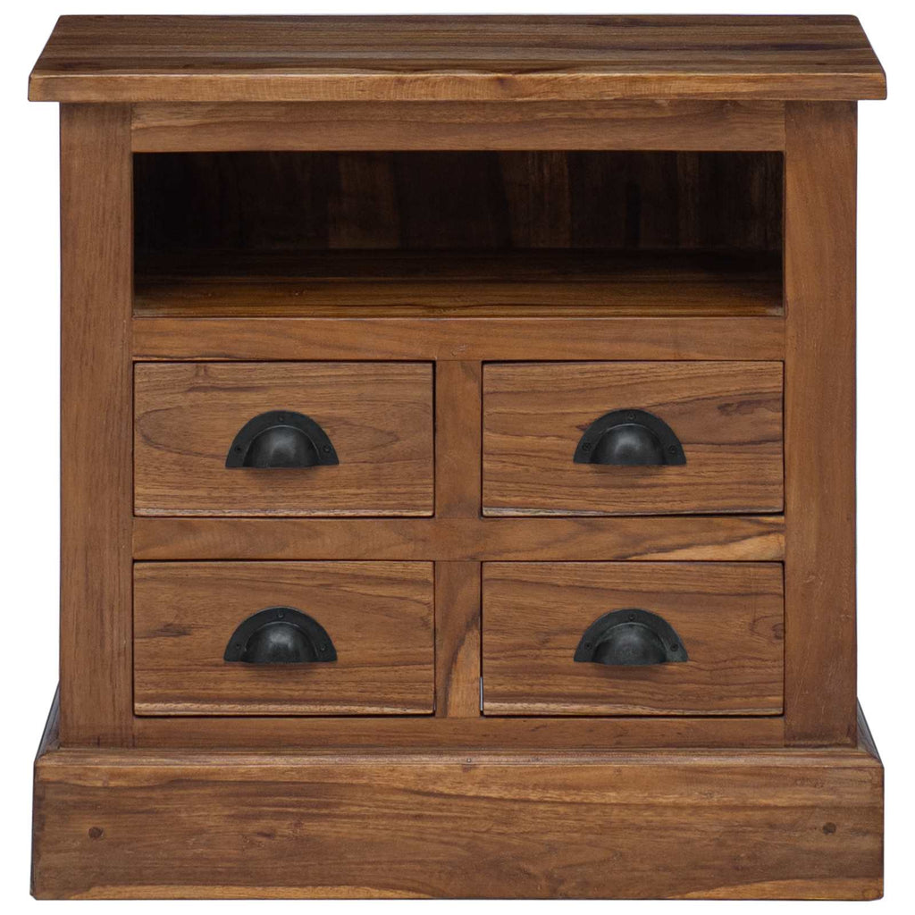 Storage Cabinet Natural 60 x 30 x 60 cm Solid Teak Wood