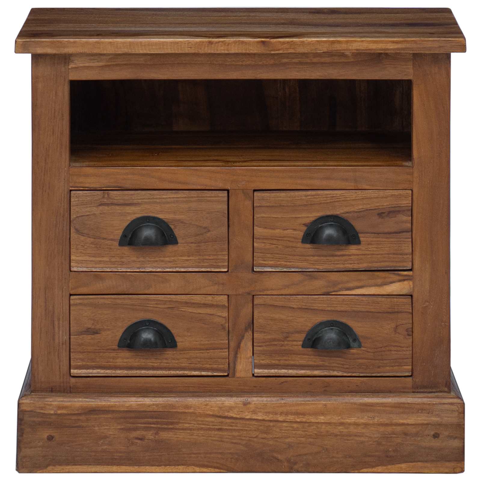 Storage Cabinet Natural 60 x 30 x 60 cm Solid Teak Wood