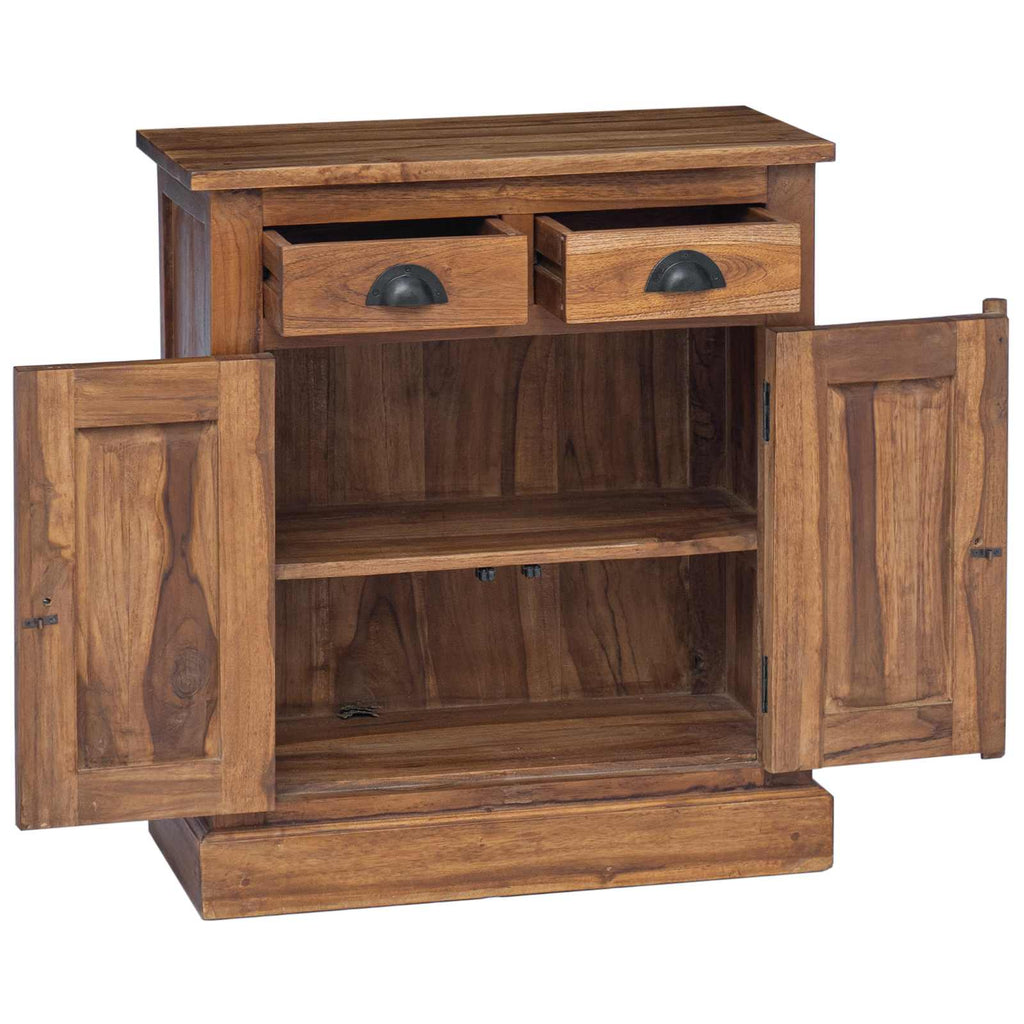 Storage Cabinet Natural 65 x 30 x 75 cm Solid Teak Wood