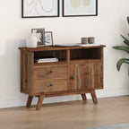Sideboard with Drawer Natural 100 x 30 x 68 cm Solid Teak Wood