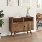 Sideboard with Drawer Natural 100 x 30 x 68 cm Solid Teak Wood