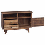 Sideboard with Drawer Natural 100 x 30 x 68 cm Solid Teak Wood