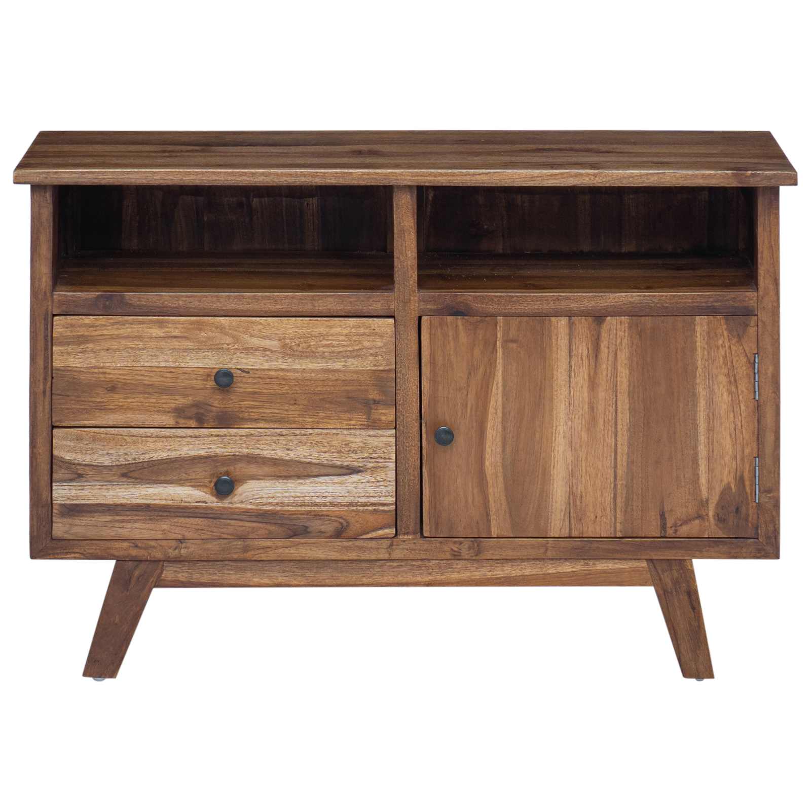 Sideboard with Drawer Natural 100 x 30 x 68 cm Solid Teak Wood