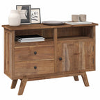 Sideboard with Drawer Natural 100 x 30 x 68 cm Solid Teak Wood