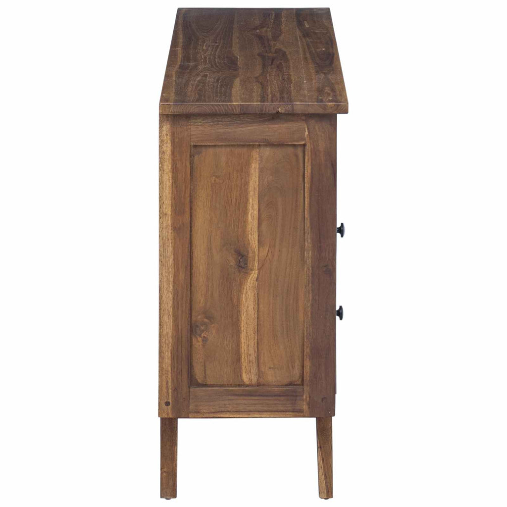 Sideboard with Drawer Natural 100 x 30 x 68 cm Solid Teak Wood
