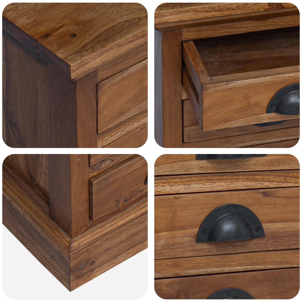 Chest of Drawers Brown 35 x 30 x 60 cm Solid Teak Wood