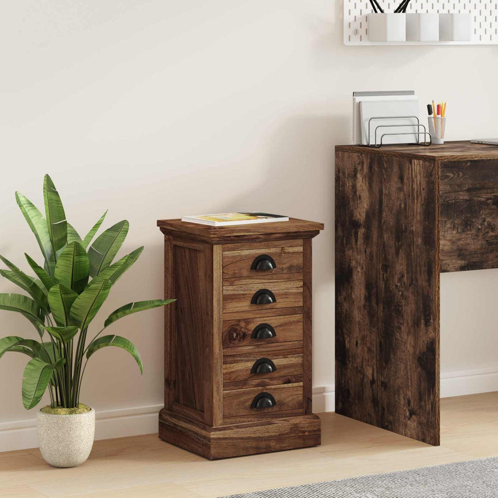 Chest of Drawers Brown 35 x 30 x 60 cm Solid Teak Wood