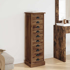 Chest of Drawers Brown 35 x 30 x 110 cm Solid Teak Wood