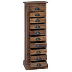 Chest of Drawers Brown 35 x 30 x 110 cm Solid Teak Wood