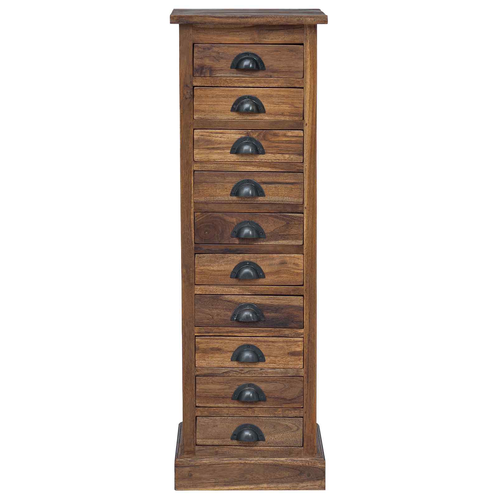 Chest of Drawers Brown 35 x 30 x 110 cm Solid Teak Wood