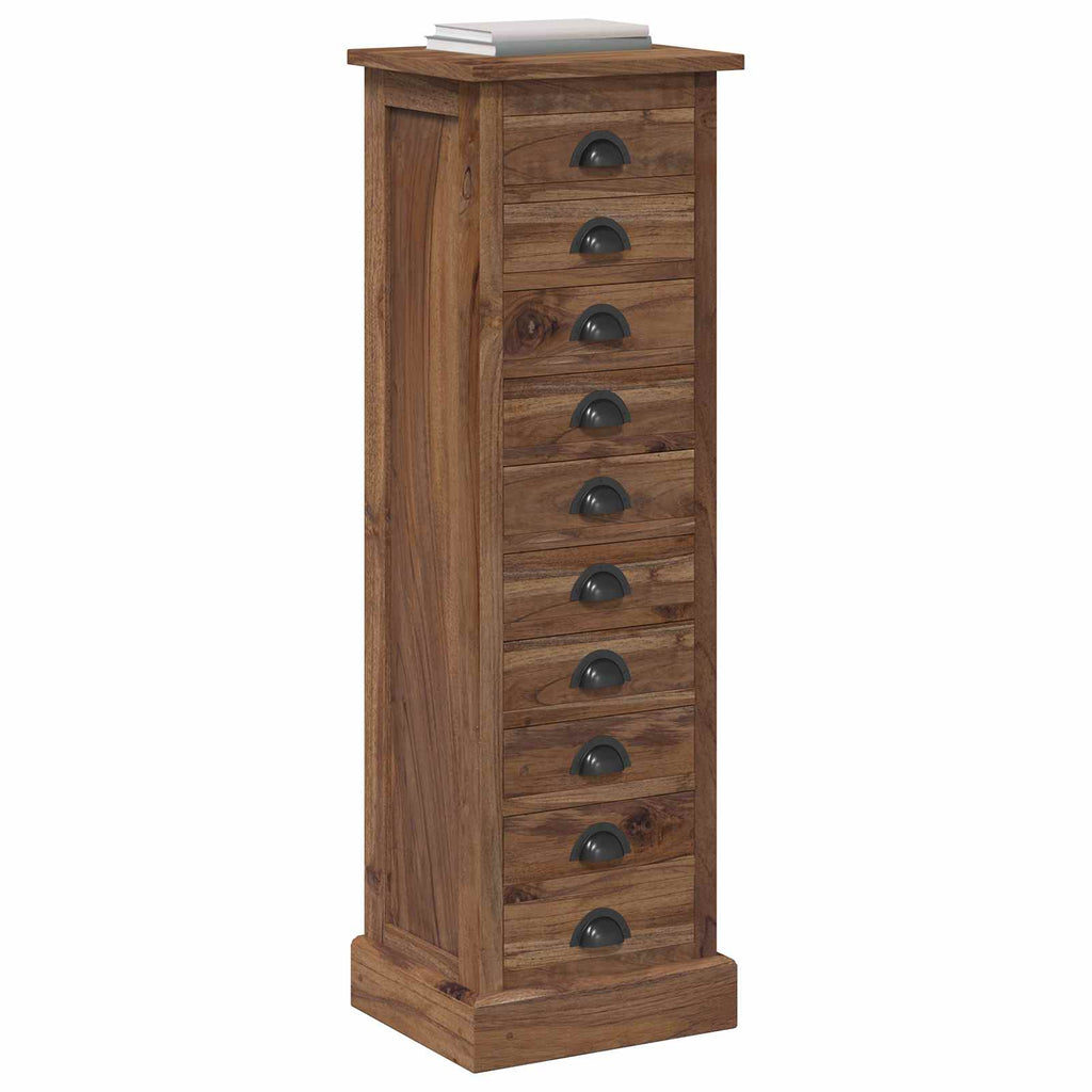 Chest of Drawers Brown 35 x 30 x 110 cm Solid Teak Wood
