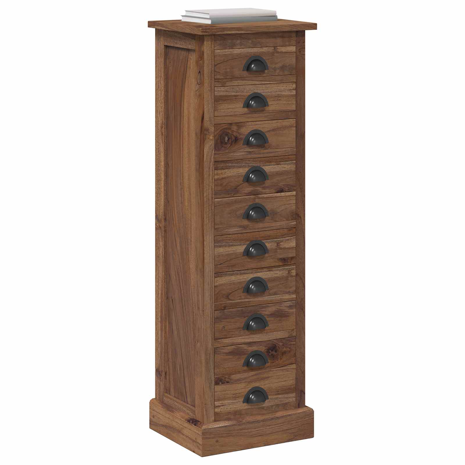 Chest of Drawers Brown 35 x 30 x 110 cm Solid Teak Wood