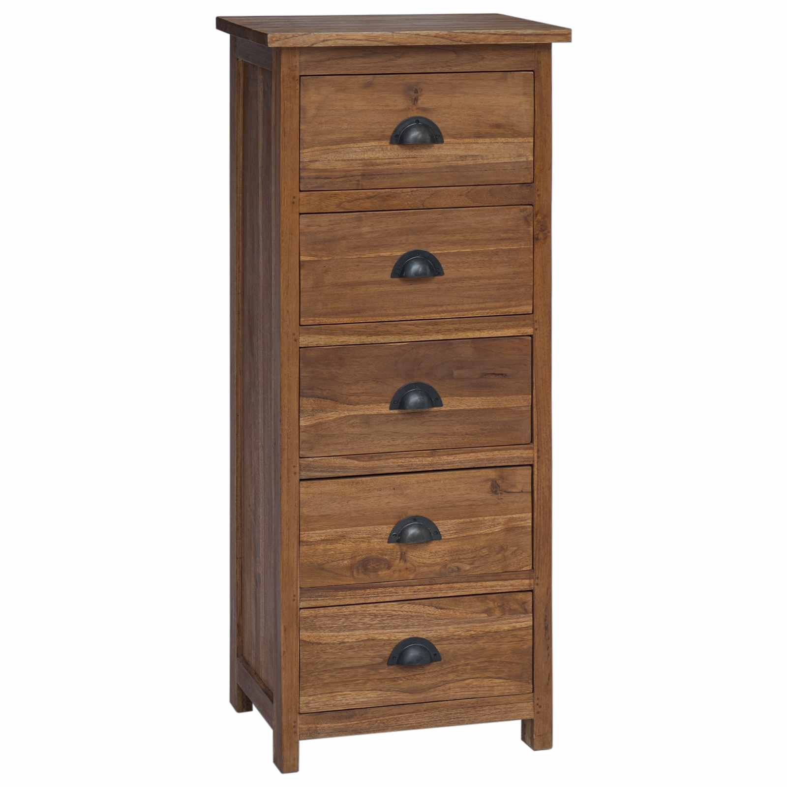 Chest of Drawers Brown 45 x 35 x 110 cm Solid Teak Wood