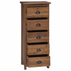 Chest of Drawers Brown 45 x 35 x 110 cm Solid Teak Wood