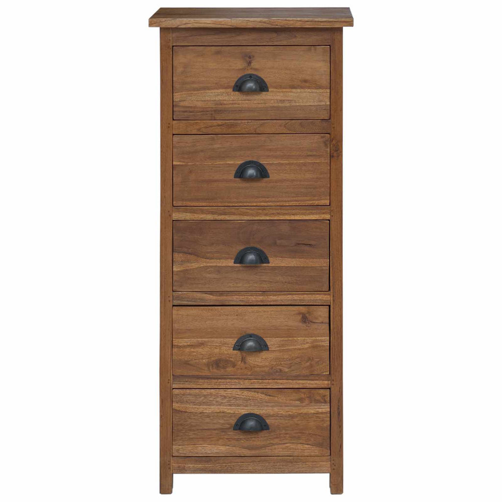 Chest of Drawers Brown 45 x 35 x 110 cm Solid Teak Wood