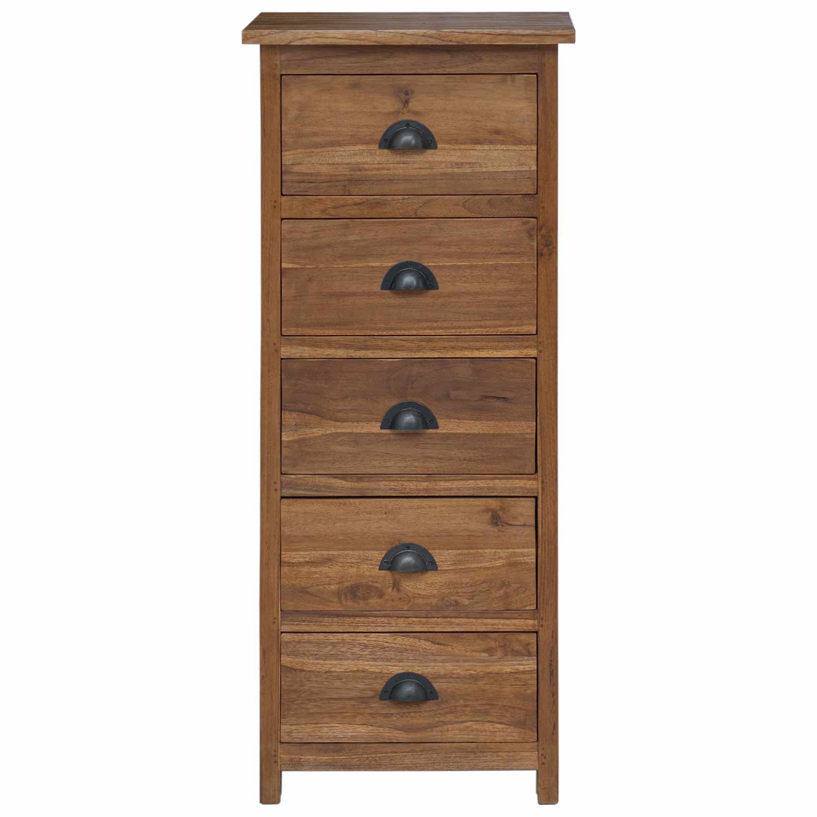 Chest of Drawers Brown 45 x 35 x 110 cm Solid Teak Wood