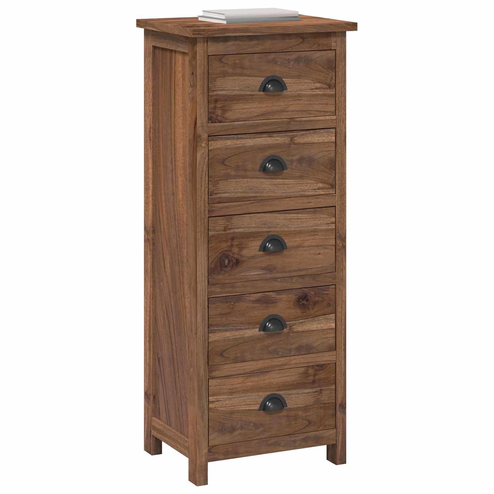 Chest of Drawers Brown 45 x 35 x 110 cm Solid Teak Wood