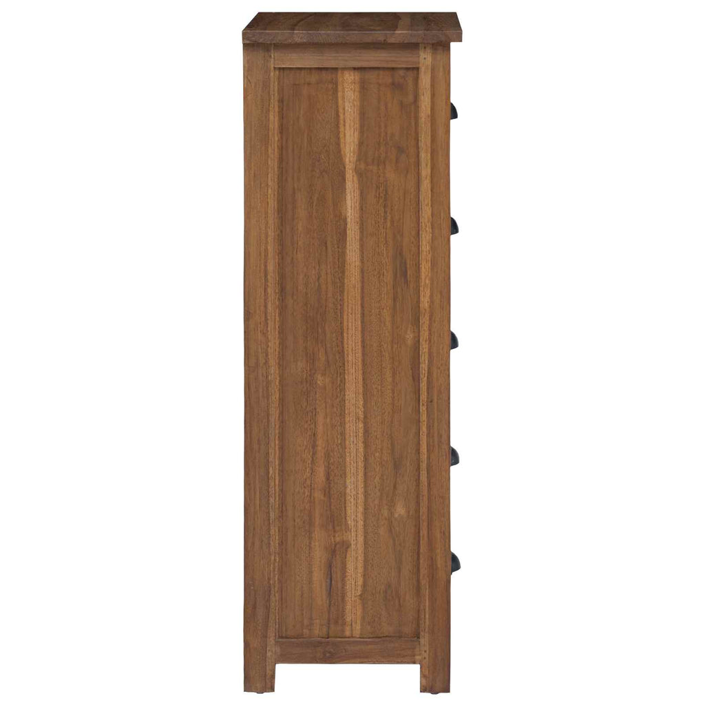 Chest of Drawers Brown 45 x 35 x 110 cm Solid Teak Wood