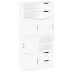 Side Cabinets 4 pcs "ODDA" White 40x24x79 cm Solid Wood Pine