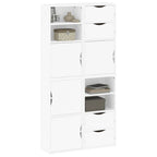 Side Cabinets 4 pcs "ODDA" White 40x24x79 cm Solid Wood Pine