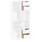 Side Cabinets 4 pcs "ODDA" White 40x24x79 cm Solid Wood Pine