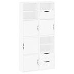 Side Cabinets 4 pcs "ODDA" White 40x24x79 cm Solid Wood Pine