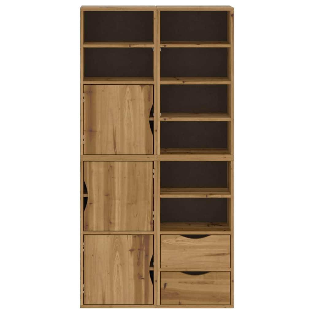 Side Cabinets 4 pcs "ODDA" 40x24x79 cm Solid Wood Pine