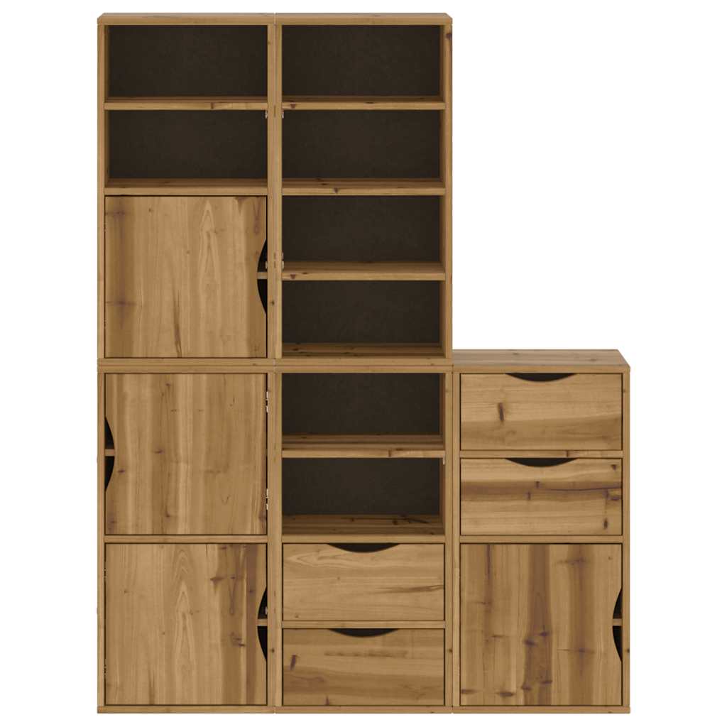 Side Cabinets 5 pcs "ODDA" 40x24x79 cm Solid Wood Pine