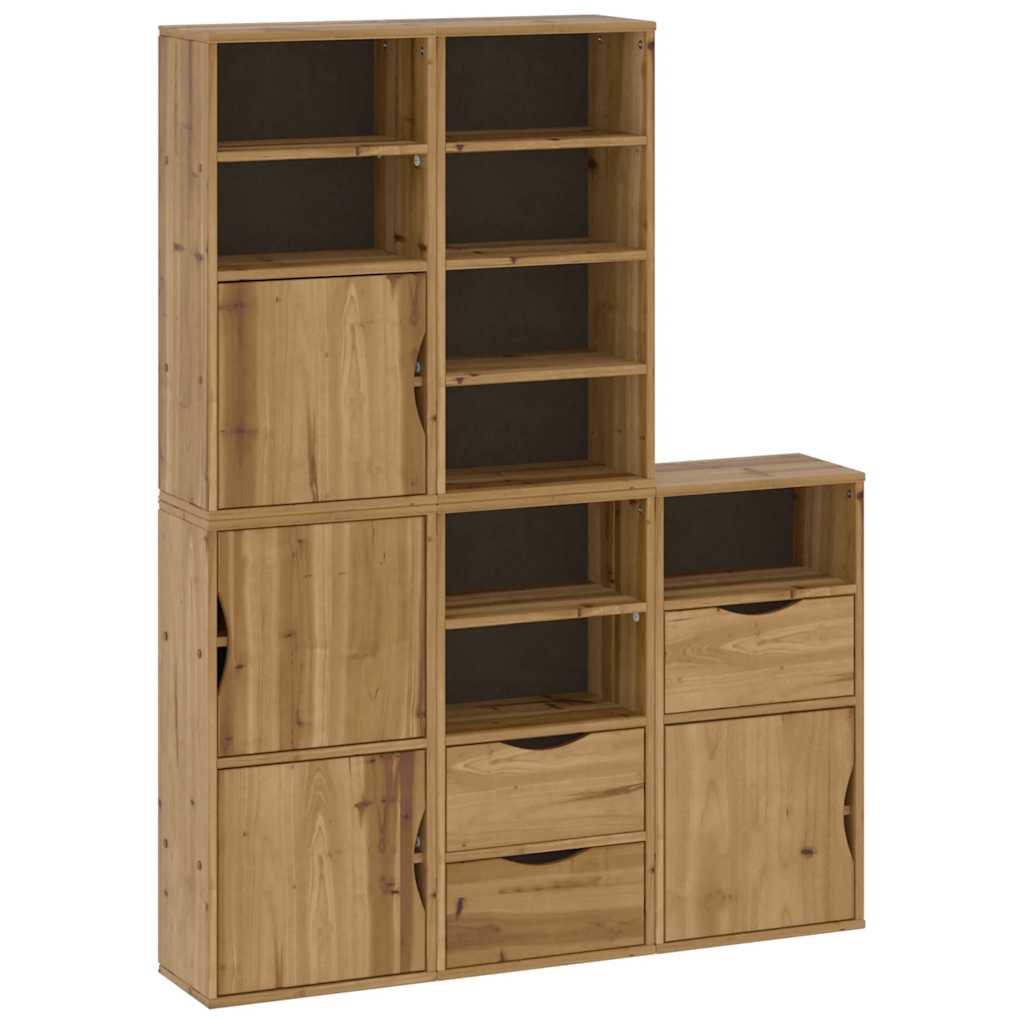 Side Cabinets 5 pcs "ODDA" 40x24x79 cm Solid Wood Pine