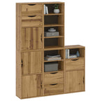 Side Cabinets 5 pcs ODDA 40x24x79 cm Solid Wood Pine