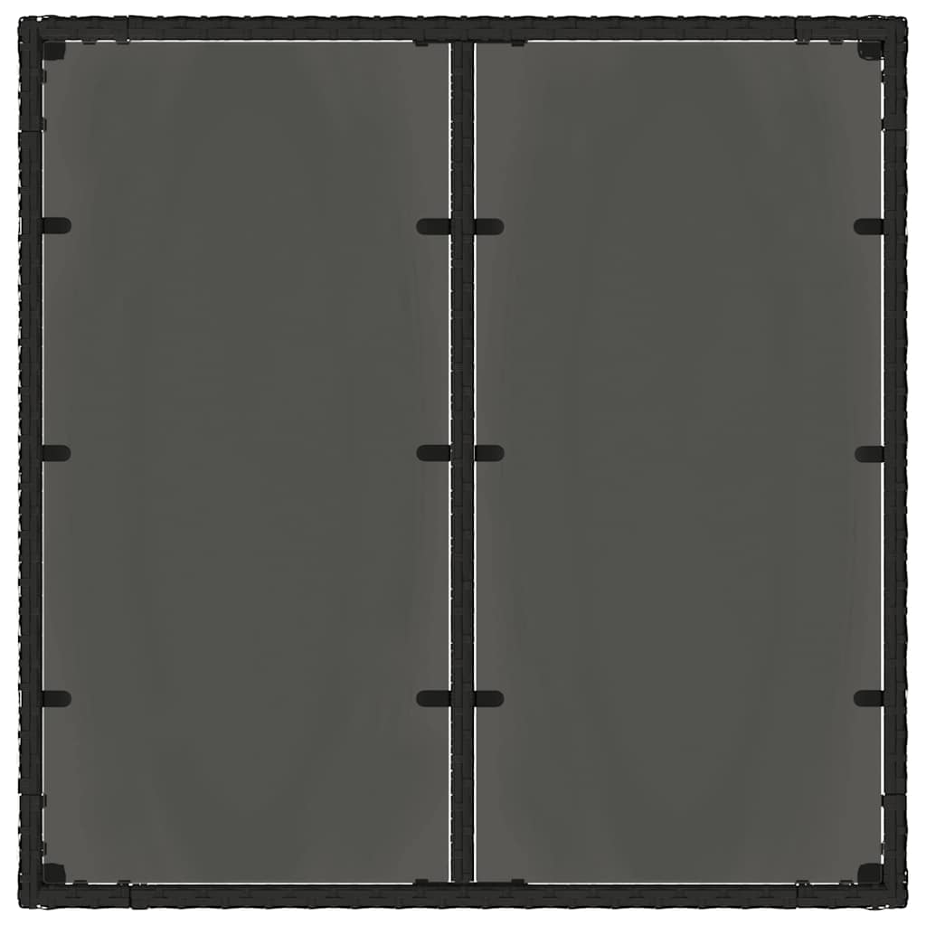 Garden Dining Set 3 pcs Black Poly Rattan