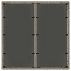 Garden Dining Set 3 pcs Grey Poly Rattan