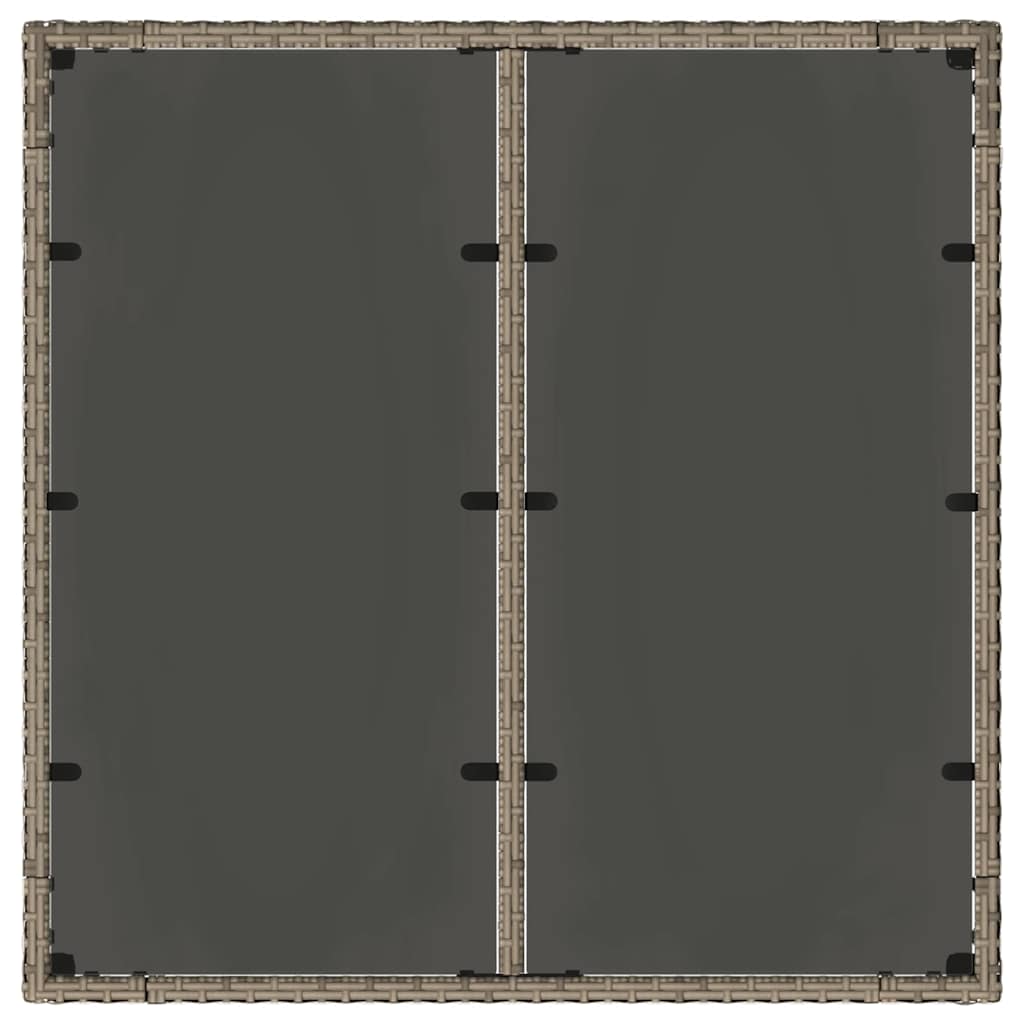 Garden Dining Set 3 pcs Grey Poly Rattan