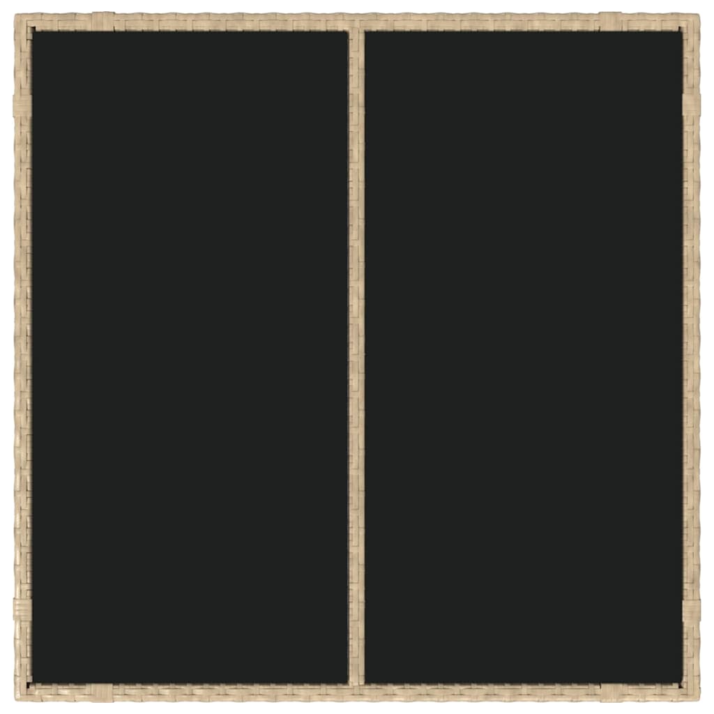 Garden Dining Set 3 pcs Beige Poly Rattan